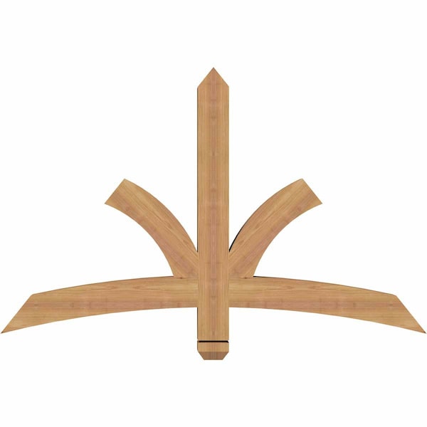 Ekena Millwork Davenport Timber Gable Bracket, Western Red Cedar, 48"W x 30"H x 3 1/2"D x 3 1/2"F, 15/12 Pitch GBW048X30X0404DAV00SWR - main